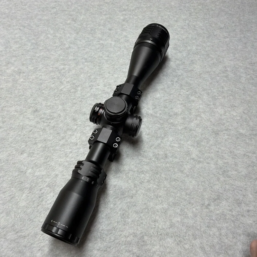CenterPoint 4-16x40 Scope Adjustable Objective Rifle Scope With Rings